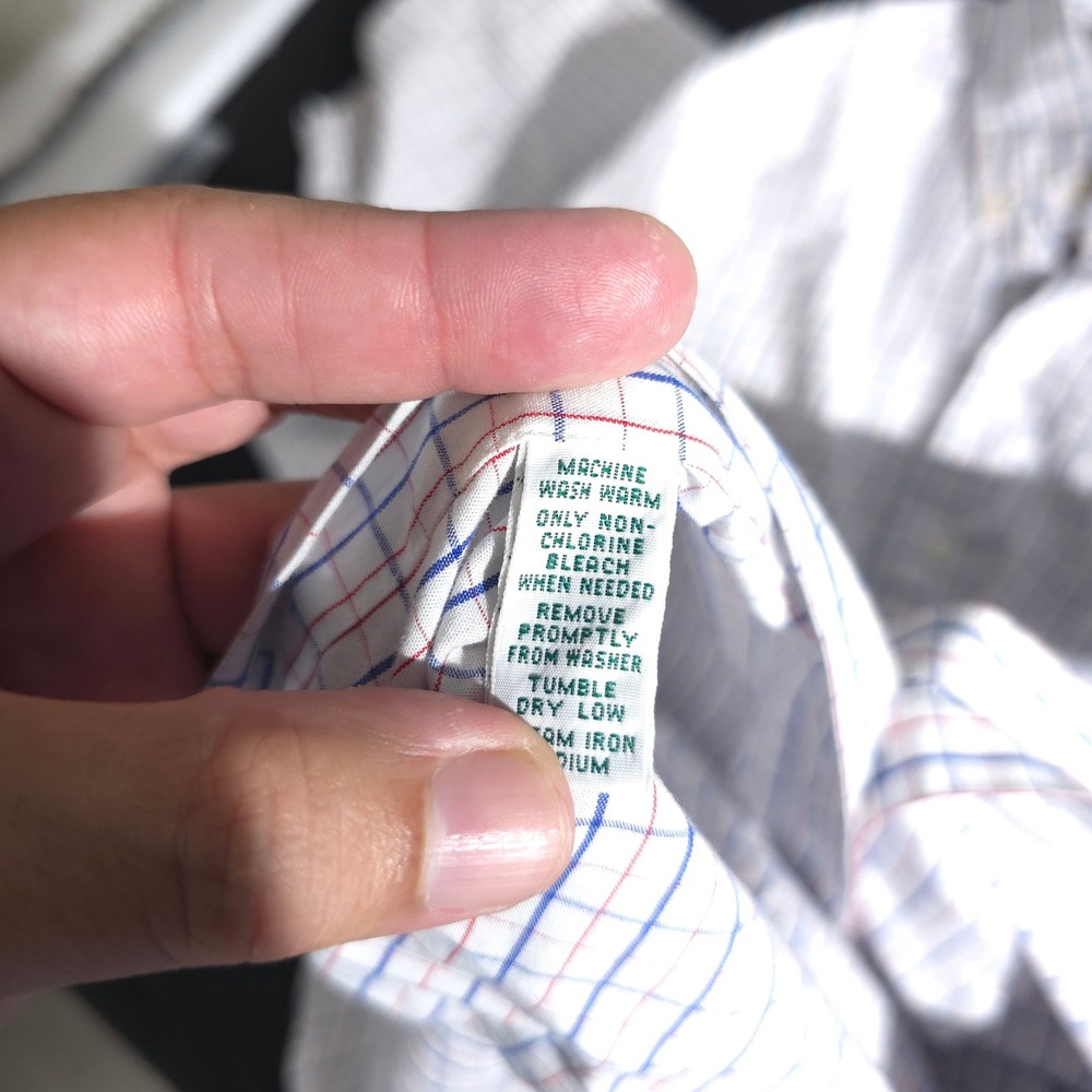 Lauren Ralph Lauren Mens L Button Down Short Sleeve Plaid Shirt Casual Designer - Picture 9 of 11